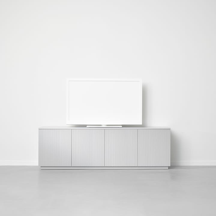 Aparador Beam - Lacado blanco, base blanca, panel superior en mármol carrara - A2