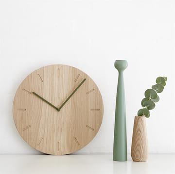 Reloj de pared Watch:Out - roble-verde - Applicata