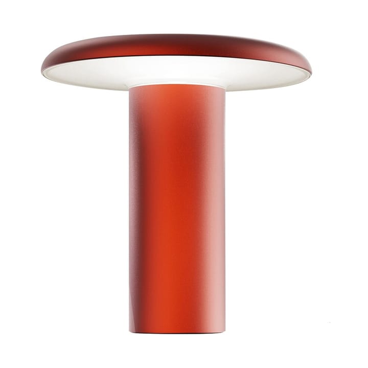 Lámpara de mesa portátil Takku de 19 cm - Rojo anodizado - Artemide