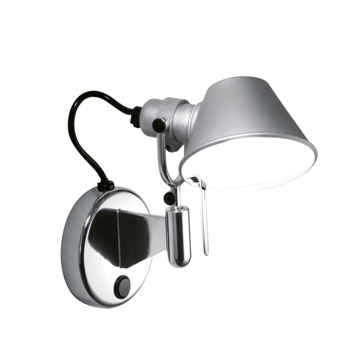 Lámpara de pared Tolomeo Micro Faretto - aluminio, con botón de encendido y apagado - Artemide