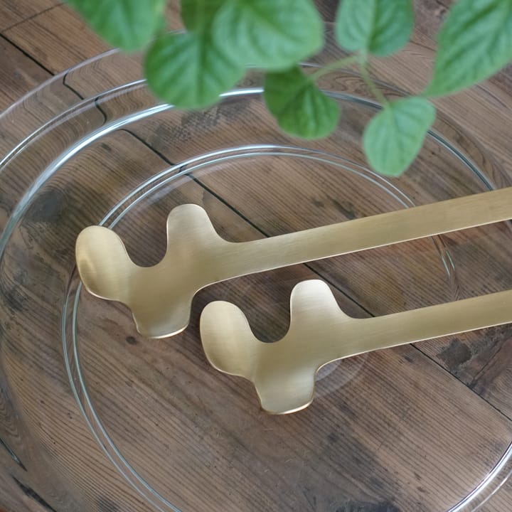 Cubiertos para ensalada Leaf - Brushed Gold - Born In Sweden