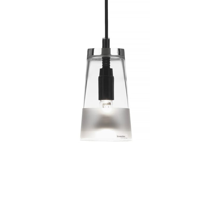 Lámpara colgante Manhattan 16 - Vidrio transparente, banda horizontal pavonada - Bsweden