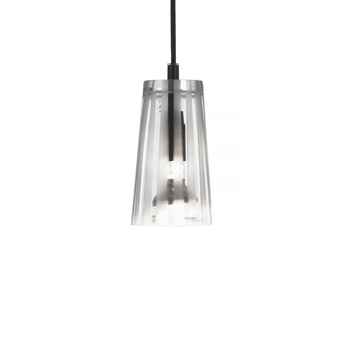 Lámpara colgante Manhattan 16 - Vidrio transparente, rayas verticales pavonadas - Bsweden