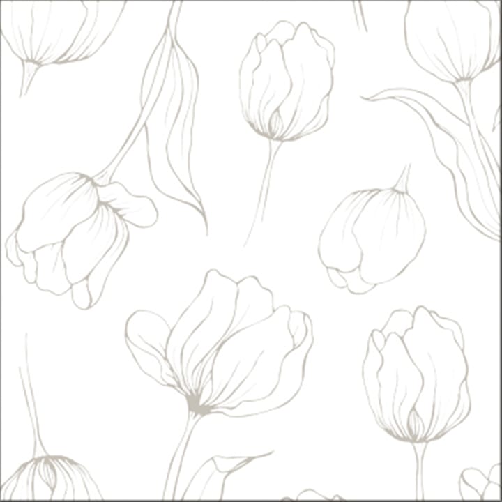 18 Servilletas Tulipa 16x16 cm - White - Cooee Design