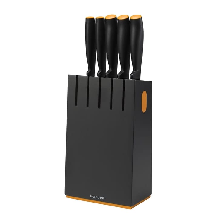 5 Cuchillos con taco Functional Form - negro - Fiskars