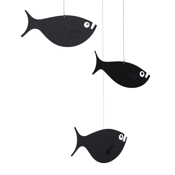 Móvil Shoal of fish - negro - Flensted Mobiles