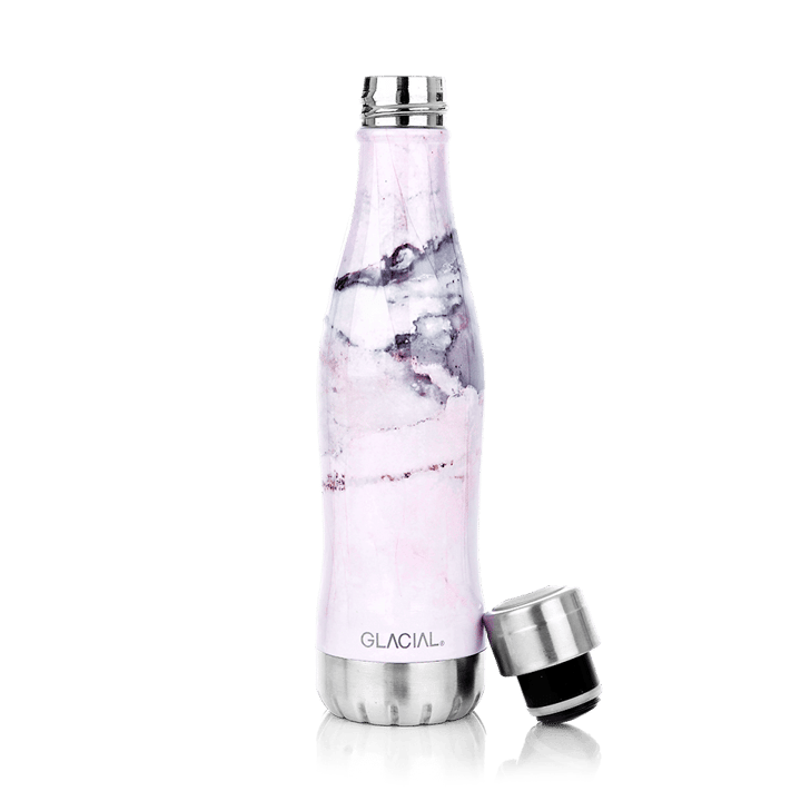 Botella de agua Glacial 400 ml - Pink marble - Glacial