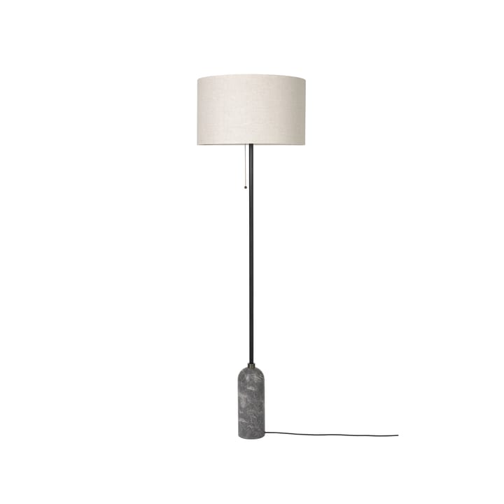 Lámpara de pie Gravity - Mármol gris/tela - GUBI