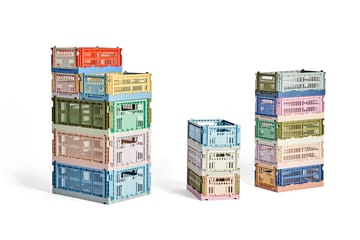 Cesta Colour Crate Mix M 26,5x34,5 cm - Olive-dark mint - HAY