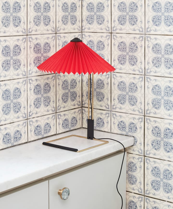 Lámpara de mesa Matin table Ø30 cm - Bright red shade - HAY