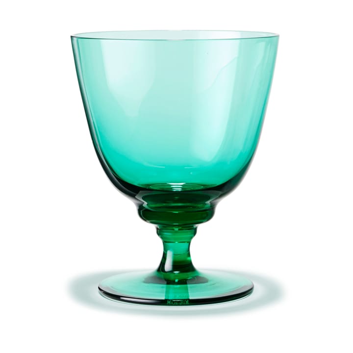 Vaso con pie Flow 35 cl - Emerald green - Holmegaard