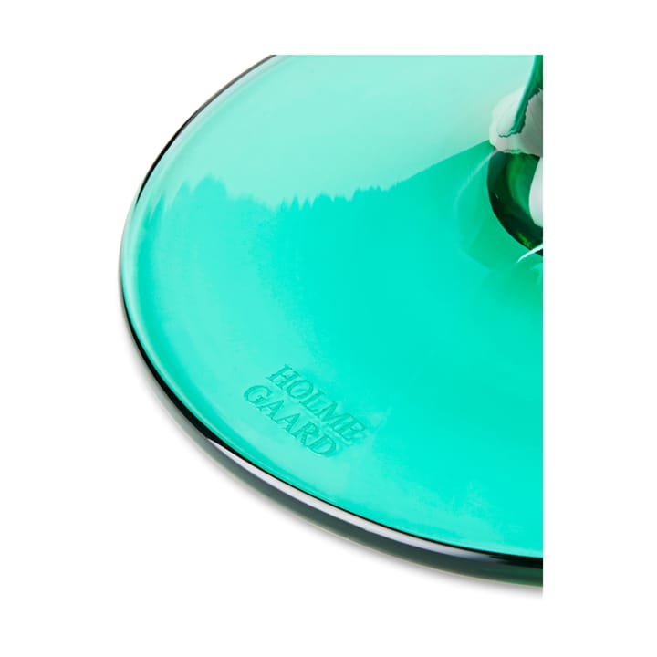 Vaso con pie Flow 35 cl - Emerald green - Holmegaard
