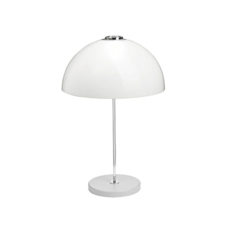 Lámpara de mesa Kupoli - Gris, detalles de metal, pantalla blanca - Innolux