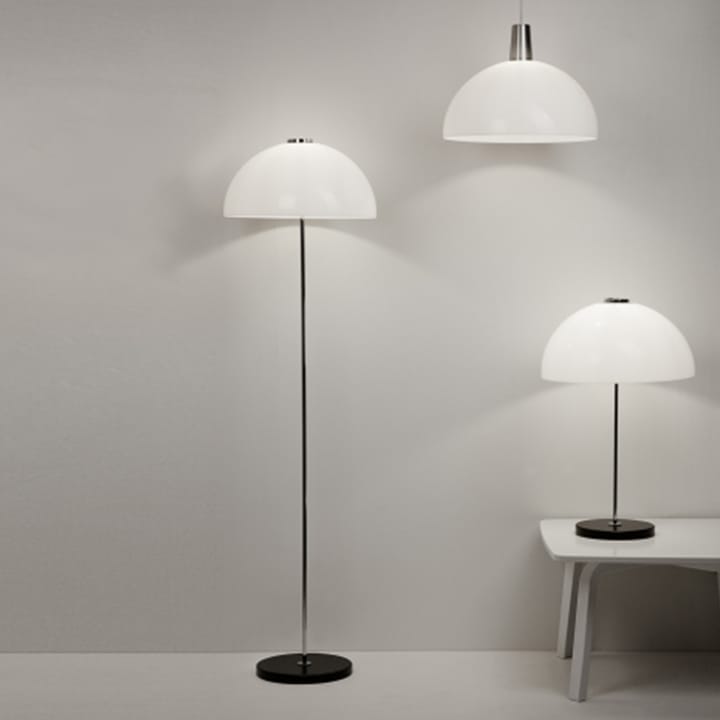 Lámpara de pie Kupoli - Gris, detalles de metal, pantalla blanca - Innolux