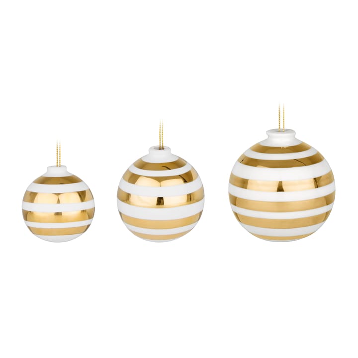 3 Bolas de Navidad Omaggio - oro - Kähler