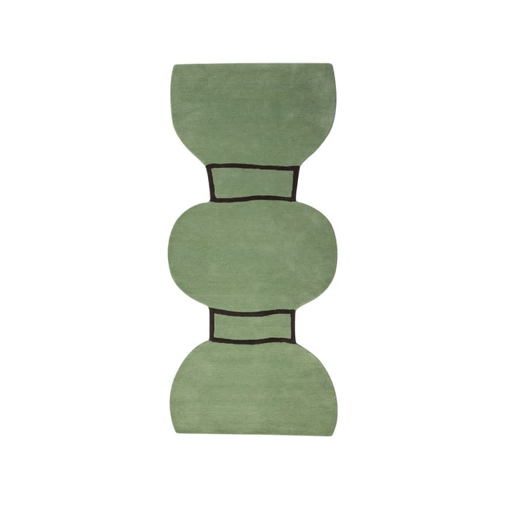 Alfombra Silhouette figure - Dusty green, 110x240 cm - Kateha