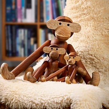 Mono de madera mediano - Teca-madera de limba - Kay Bojesen Denmark