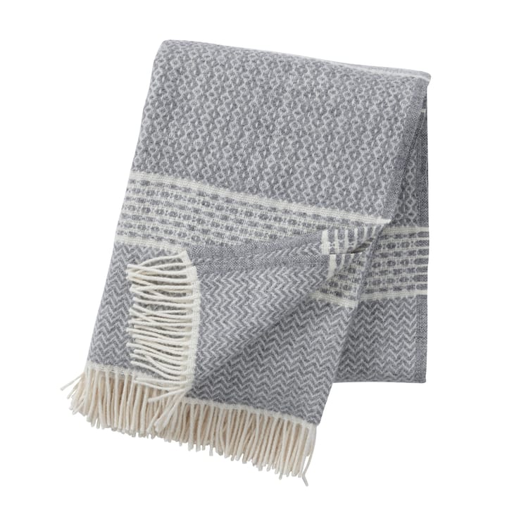 Manta de lana Quilt - gris claro - Klippan Yllefabrik