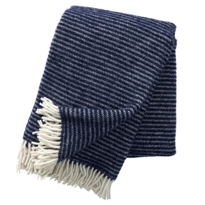 Manta de lana Ralph - azul marino - Klippan Yllefabrik
