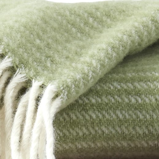 Manta de lana Ralph - verde claro - Klippan Yllefabrik