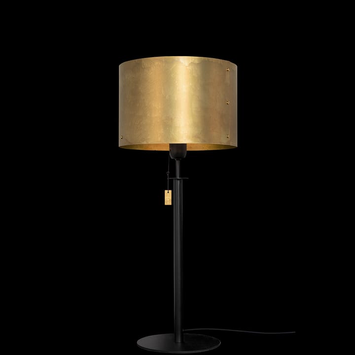 Lámpara de mesa Svep - Negro/latón crudo - Konsthantverk
