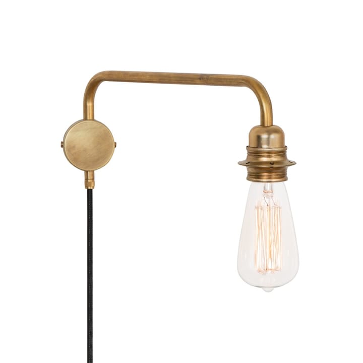 Lámpara de pared Edison arm ned - Latón crudo - Konsthantverk
