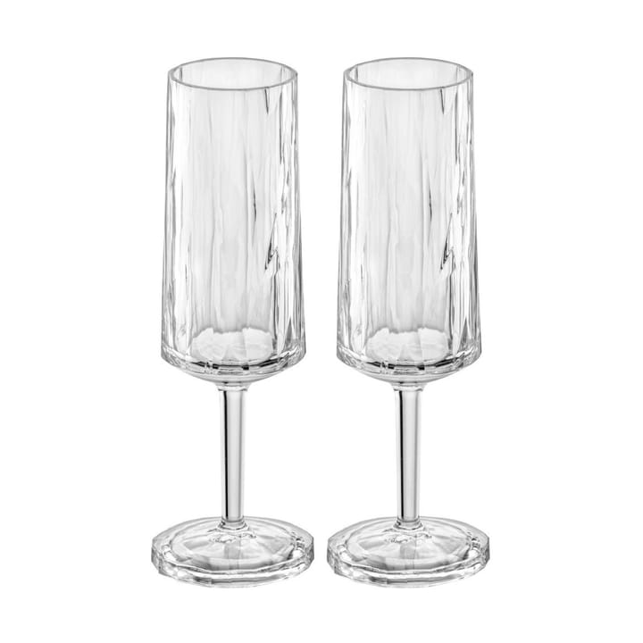 2 Copas de champagne Club No. 14 plástico 10 cl - Cristal transparente - Koziol