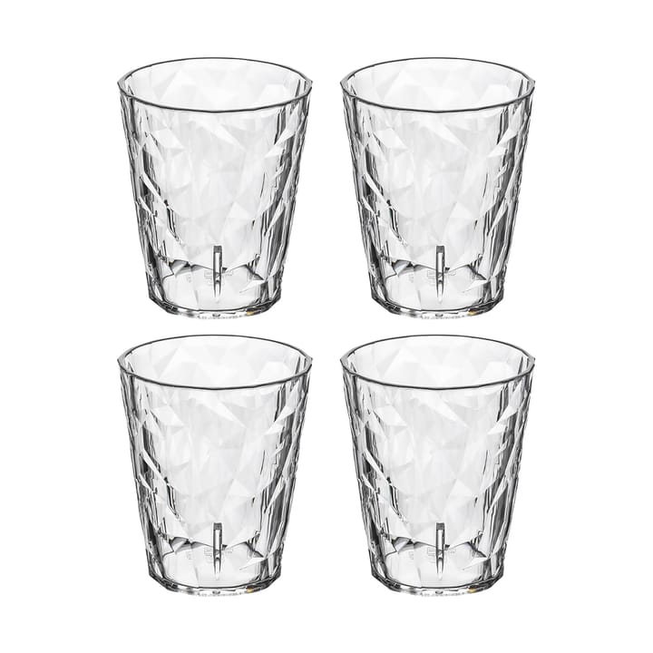 4 Vasos Club No. 1 plástico 25 cl - Cristal transparente - Koziol