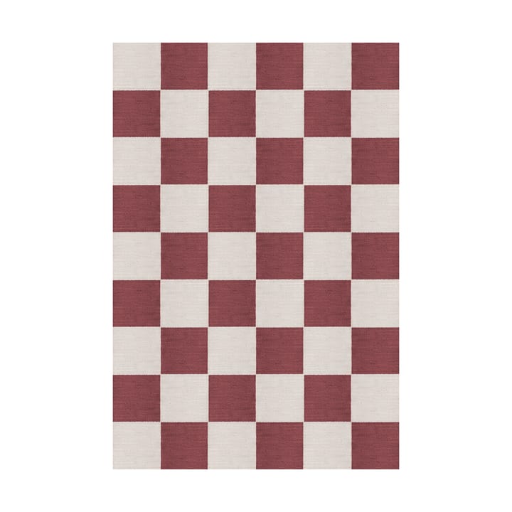 Alfombra de lana Chess - Burgundy, 250x350 cm - Layered