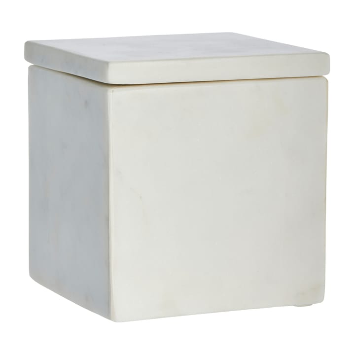 Caja de almacenaje de mármol Ellia 12x12 cm - White - Lene Bjerre