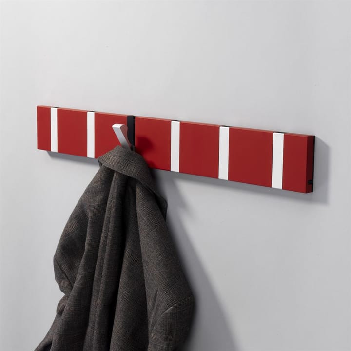 Perchero de pared Knax 80 cm - rojo-gris - LoCa