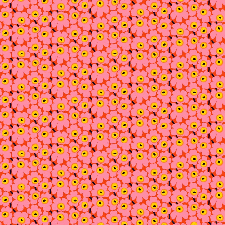 Tela Mini-Unikko - rojo-rosa-amarillo - Marimekko