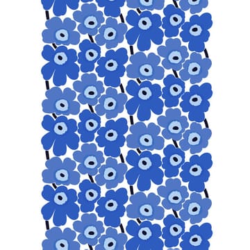 Tela Pieni Unikko algodón - blanco-azul - Marimekko