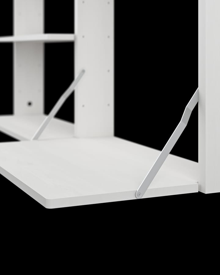 Estantería de pared con escritorio Gridlock - M1-A4-0-D - White stained Ash - Massproductions