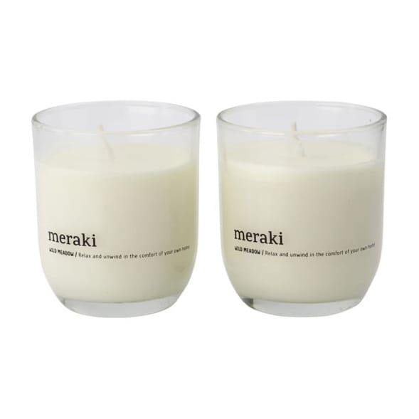 Set de 2 velas perfumadas Meraki 22 horas - Wild meadow - Meraki