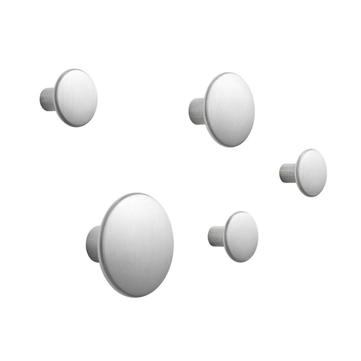 5 Colgadores The Dots, metal - aluminio - Muuto