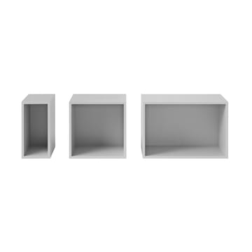 Módulo de estantería Stacked, fondo gris claro - grande - Muuto