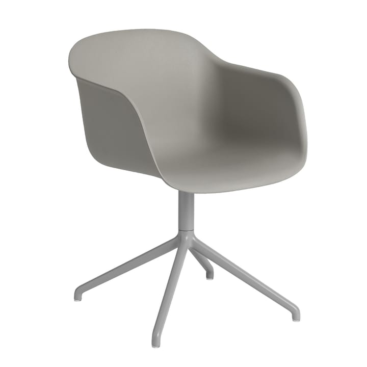 Silla de oficina Fiber armchair swivel base - Grey (plástico) - Muuto