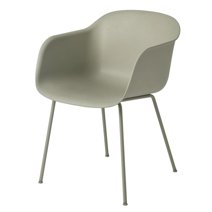 Silla Fiber chair con reposabrazos - Dusty green-Green (plástico) - Muuto
