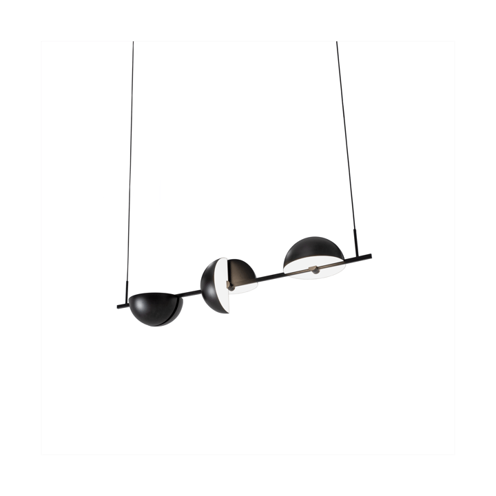 Lámpara colgante Trapeze triplette 140 cm - Black - Oblure