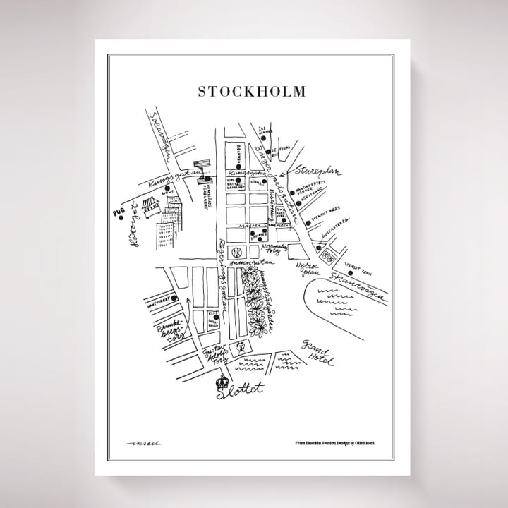 Póster Stockholm - 50 x 70 cm - Olle Eksell