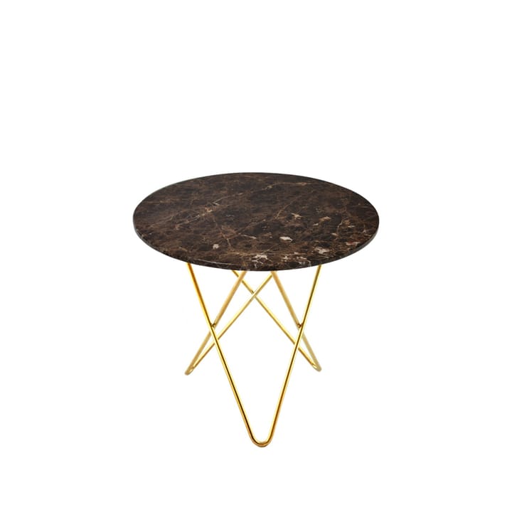Mesa de centro Mini O Table - marrón, estructura de latón - OX Denmarq