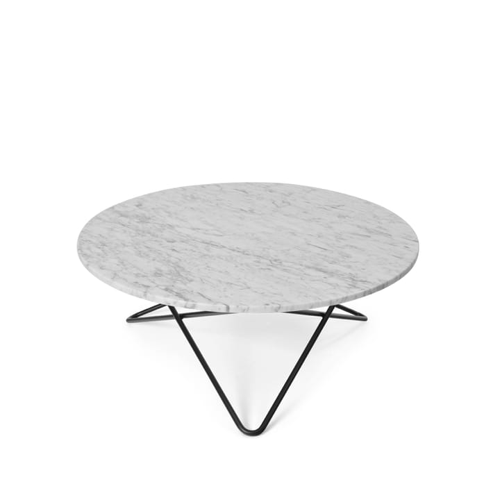 Mesa de centro O Table - mármol blanco, estructura lacado negro - OX Denmarq