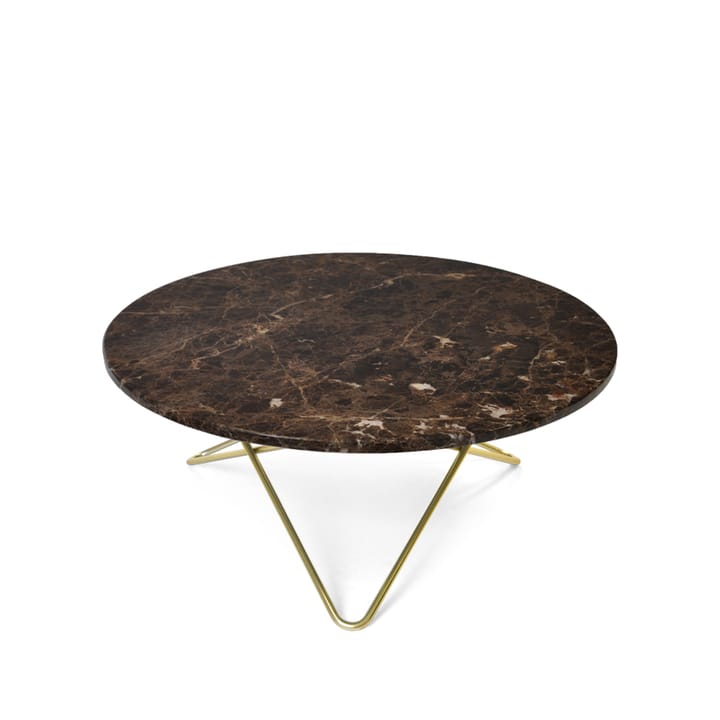 Mesa de centro O Table - mármol marrón, estructura de latón - OX Denmarq