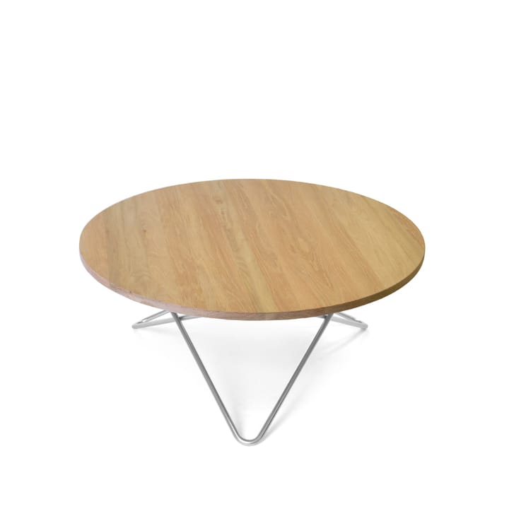 Mesa de centro O Table - roble lacado mate, estructura de acero inoxidable - OX Denmarq