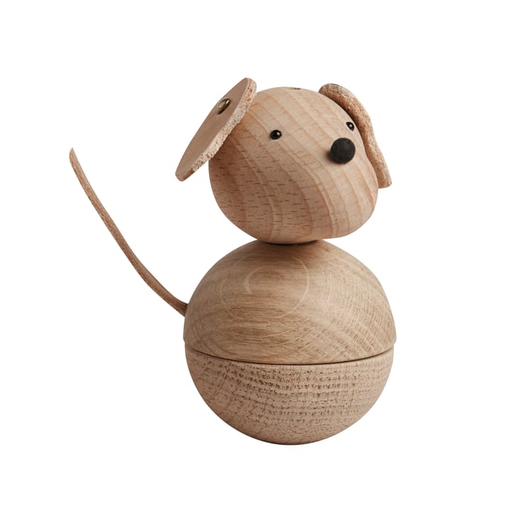 Figura madera Leika Dog - haya-roble-cuero - OYOY