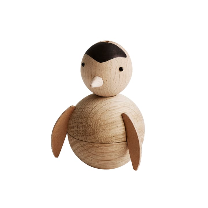 Figura madera Penguin - haya-roble-cuero - OYOY