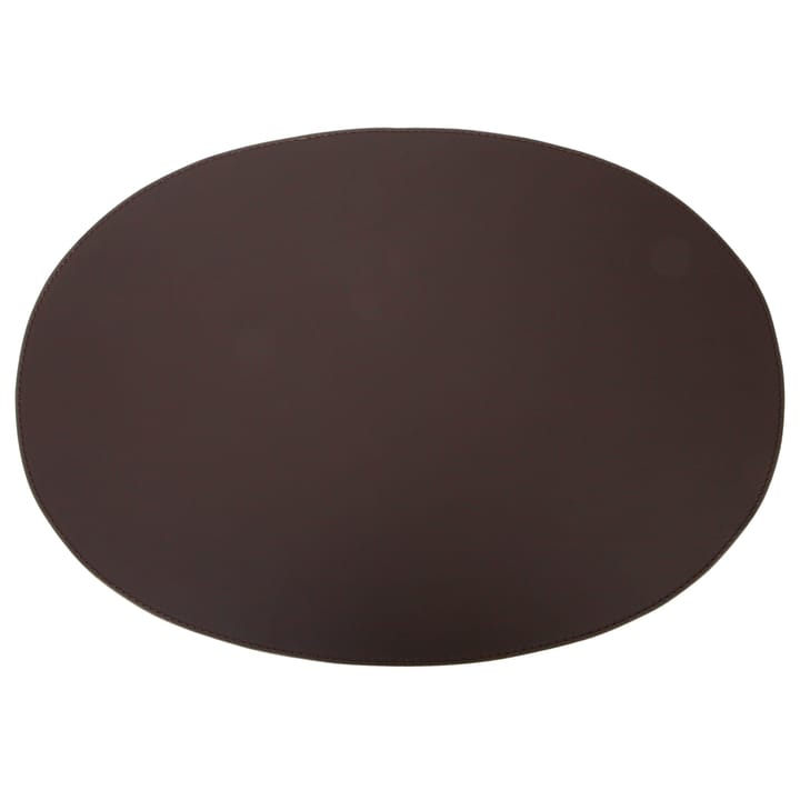 Mantel individual de cuero Ørskov ovalado 47x34 cm - chocolate - Ørskov