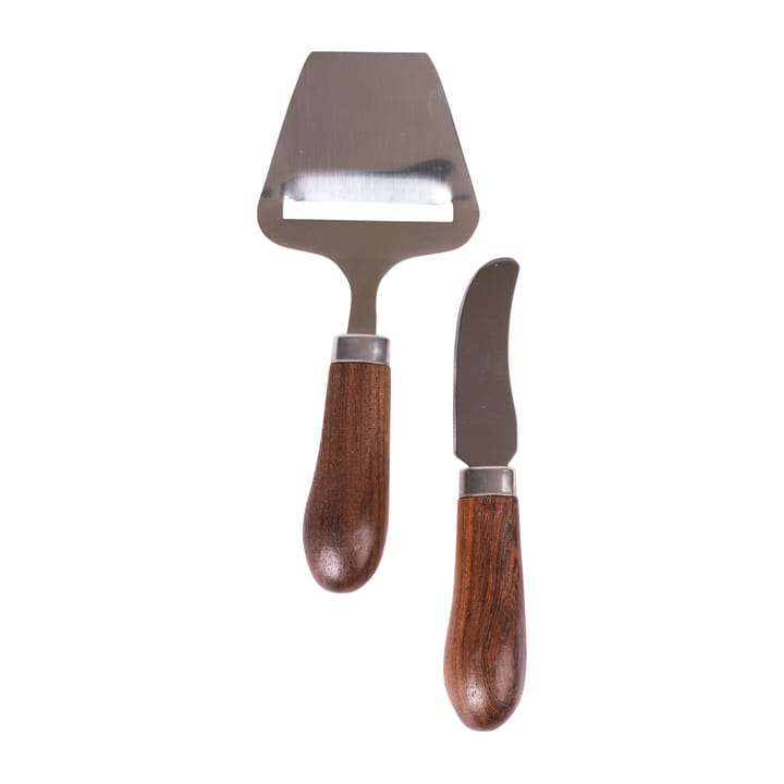Cortaquesos y cuchillo de mantequilla Astrid - marrón-plata - Sagaform
