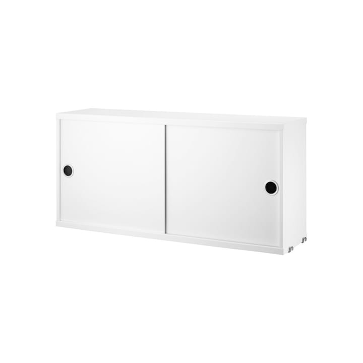 Cabinet con puertas correderas String - Blanco, 78x20 cm - String